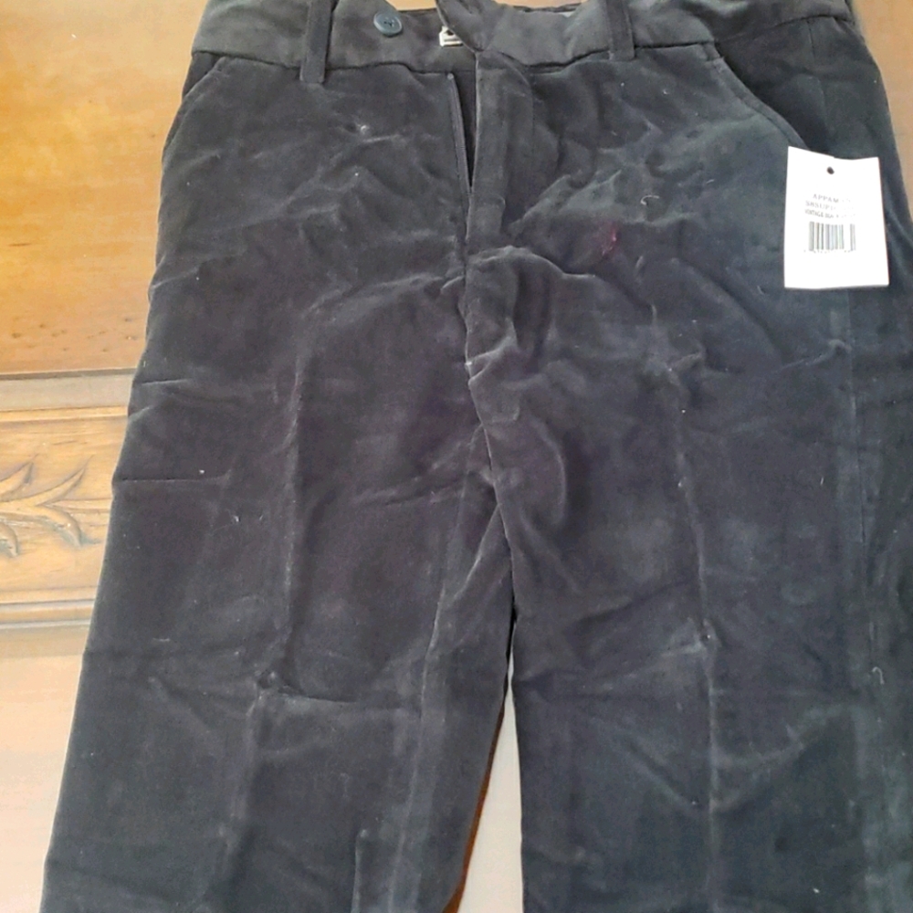 Appaman NWT dark gray velvet pants